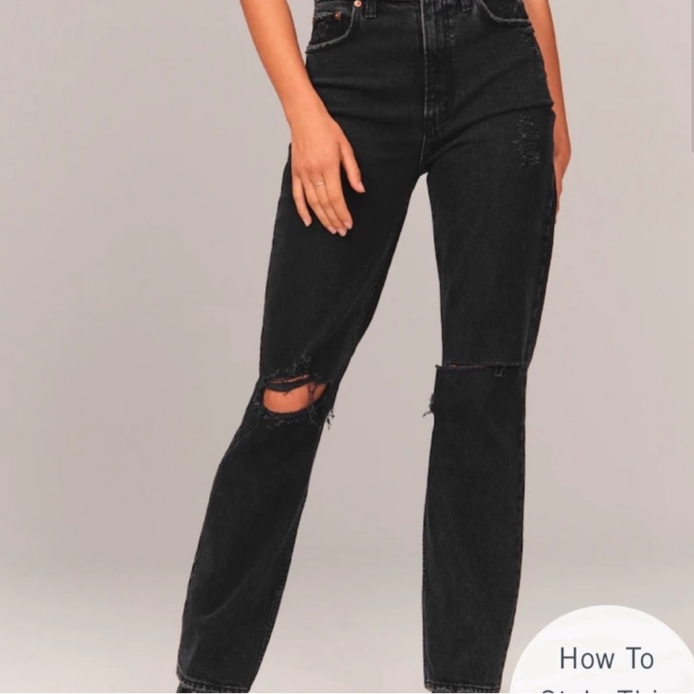 Abercrombie 90s Straight Ultra High Rise Jean